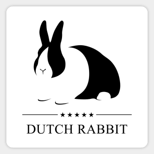 Dutch Rabbit Black Silhouette Magnet